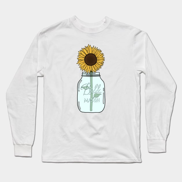 Sunflower Long Sleeve T-Shirt by katielavigna